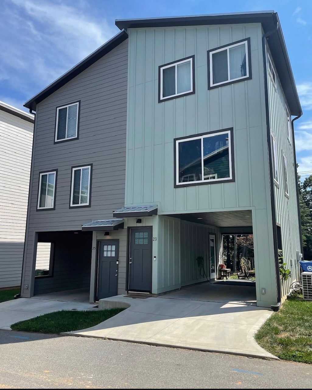 Two Compact Cottages homes side by side in Asheville, NC